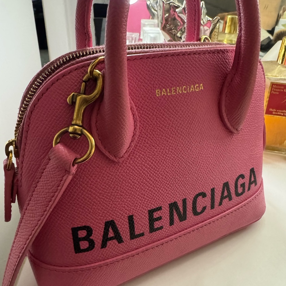 Balenciaga XXS Ville Vibrant Pink Leather Bag